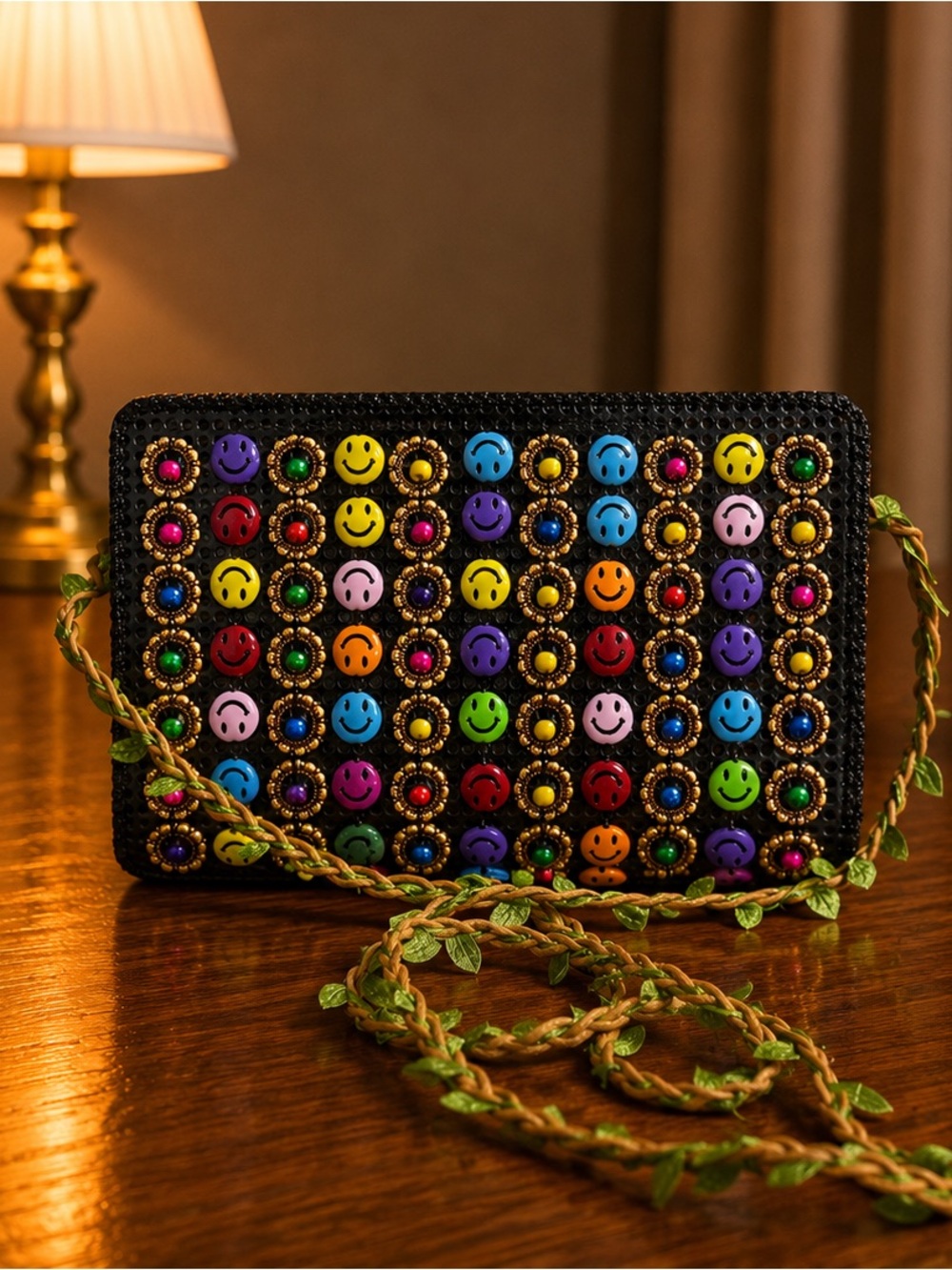Handmade colorful crossbody bag